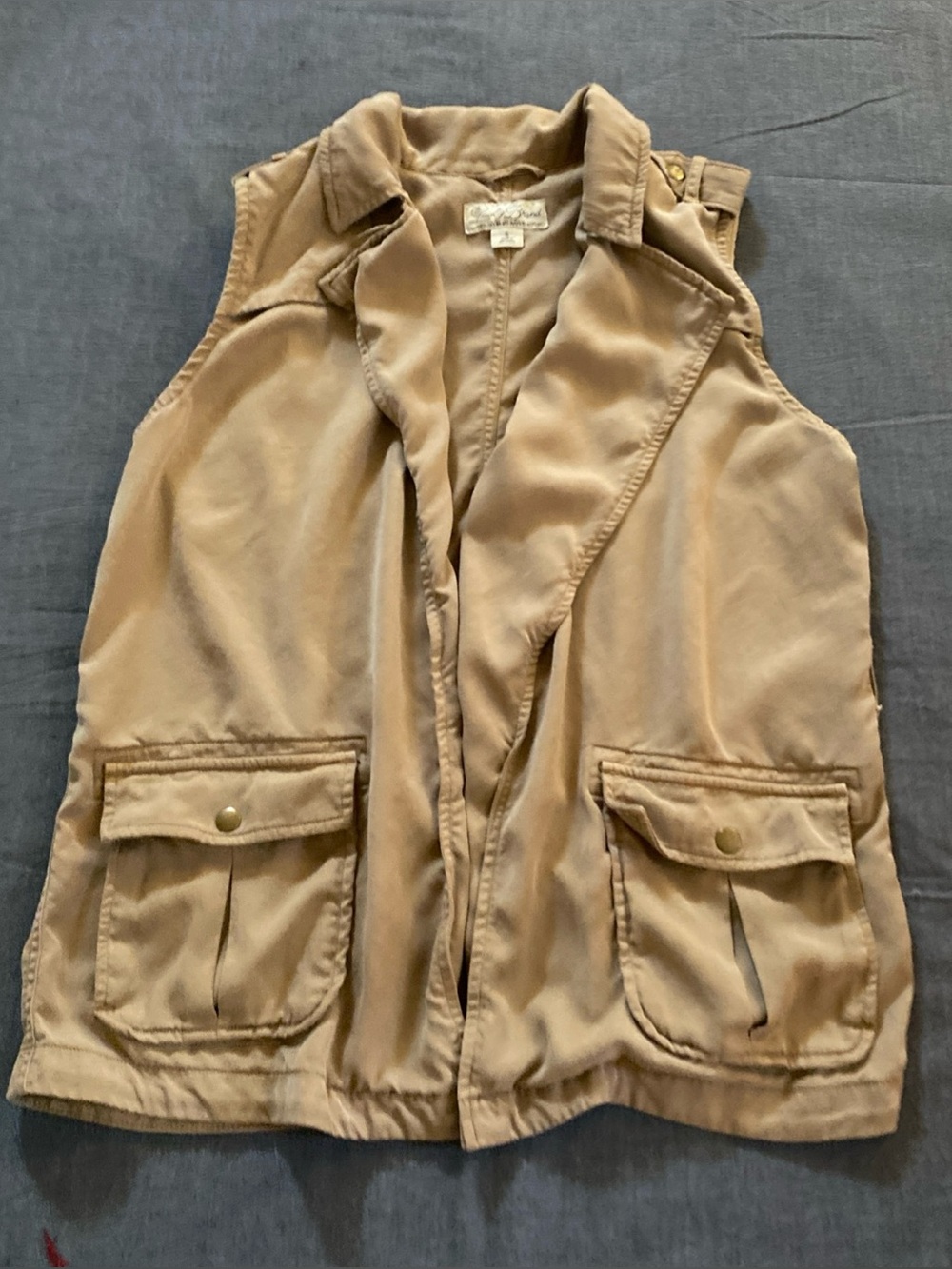 Lucky Brand Tan safari vest Jacket